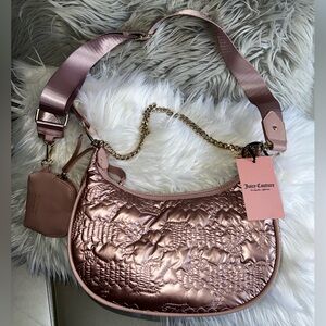 NWT Juicy Couture Crossbody Quilted Puff Bag, halfmoon crossbody